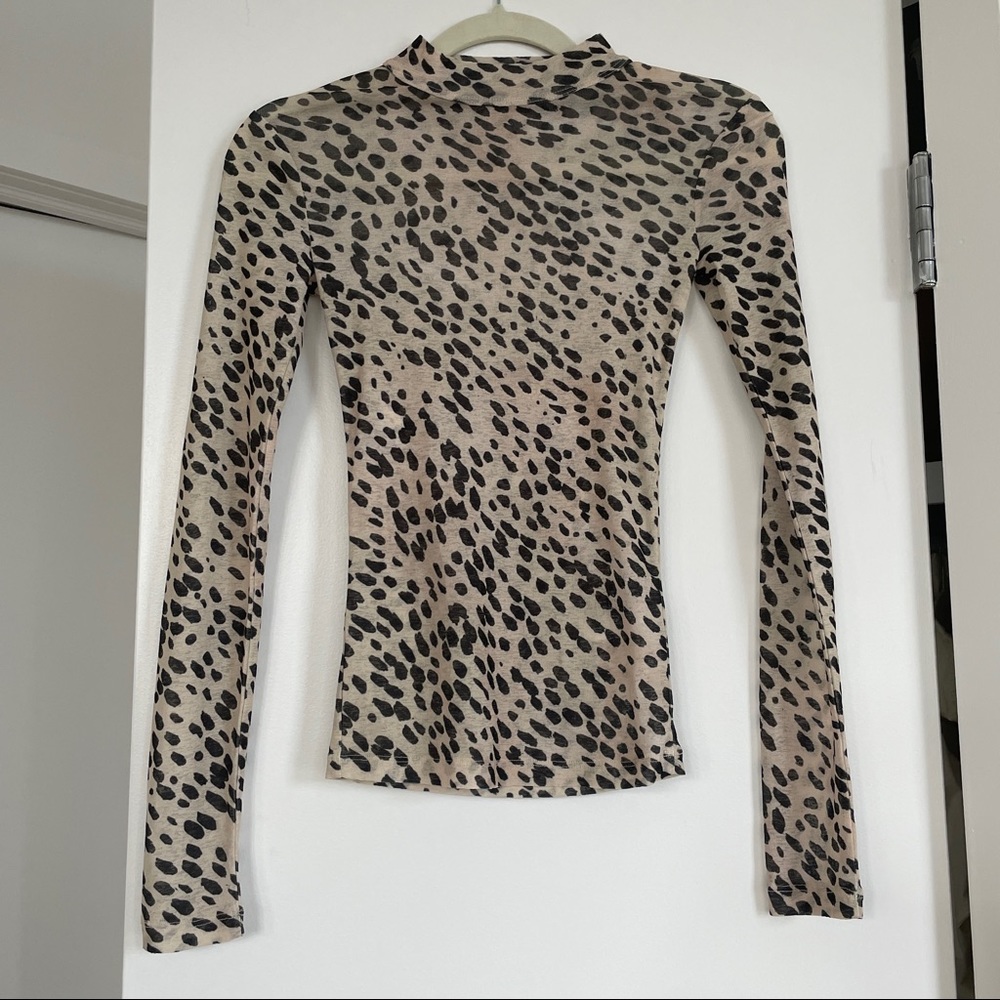 Leopard Print Sheer Top